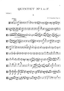 String Quintet No.1 in F Major, Op.85: viola parte I by Charles Villiers Stanford