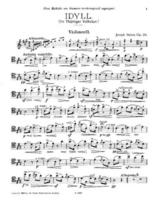 Idyll for Cello and Piano (or Harp), Op.26: Parte de solo by Joseph Sulzer