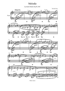 Lyric Pieces, Op.38: No.3 Melody by Edvard Grieg