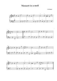 Menuet: Para Piano by Johann Krieger