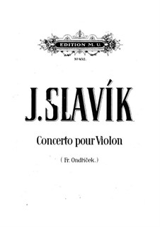 Violin Concerto in A Minor: versão para violino e piano by Josef Slavik