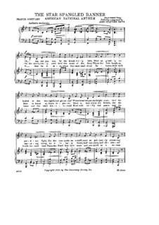 Vocal version: Para vocais e piano by John Stafford Smith