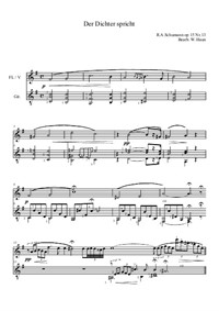R. Schumann Kinderszenen - 13. Der Dichter spricht für Fl/V und Gitarre, Op.15