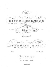 Six Divertissements, Op.1: set completo by Fernando Sor