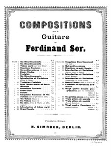 Six Divertissements, Op.2: set completo by Fernando Sor
