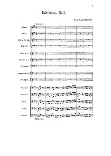 Intermezzo No.2 in G Major for Orchestra: partitura completa by Vasily Kalinnikov