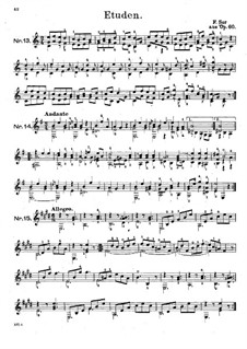 Twenty-Five Progressive Etudes, Op.60: Etudes No.13-16 by Fernando Sor