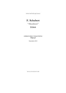 Abendstern (The Evening Star), D.806: partitura para piano, tbpt52 by Franz Schubert