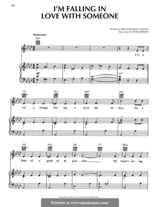 I'm Falling in Love with Someone: Para vocais e piano (ou Guitarra) by Victor Herbert