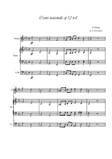 Lyric Pieces, Op.12: No.8 National Song, for violin, piano and cello by Edvard Grieg
