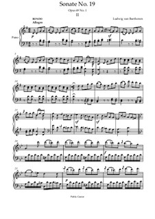 Sonata for Piano No.19, Op.49 No.1: movimento II by Ludwig van Beethoven