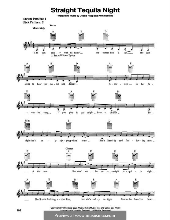 Straight Tequila Night: Para Guitarra by Debbie Hupp, Kent Robbins