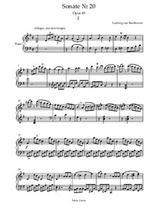 Sonata for Piano No.20, Op.49 No.2: para um único musico (Editado por H. Bulow) by Ludwig van Beethoven