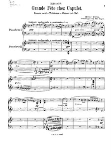 Roméo et Juliette (Romeo and Juliet), H.79 Op.17: Grande fête chez Capulet, for two pianos four hands by Hector Berlioz