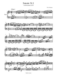 Sonata for Piano No.1 in C Major, K.279: movimento I by Wolfgang Amadeus Mozart