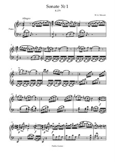 Sonata for Piano No.1 in C Major, K.279: para um único musico (Editado por H. Bulow) by Wolfgang Amadeus Mozart