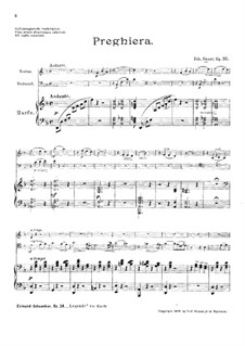 Preghiera, Op.35: Partitura completa by Johannes Snoer