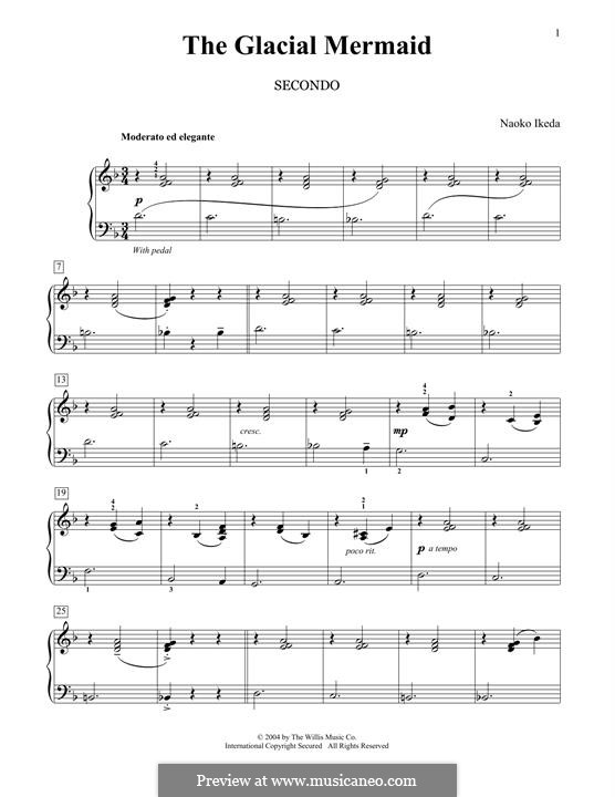 The Glacial Mermaid: para piano de quadro mãos by Naoko Ikeda