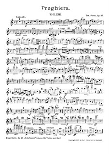 Preghiera, Op.35: parte do violino by Johannes Snoer