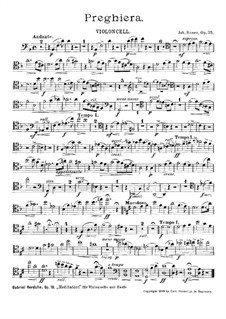 Preghiera, Op.35: parte violoncelo by Johannes Snoer