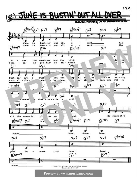 June is Bustin' Out All Over (from Carousel): Low Voice by Richard Rodgers