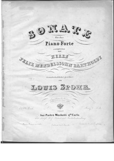 Sonata for Piano No.1 in A Flat Major, Op.125: For a single performer by Louis Spohr