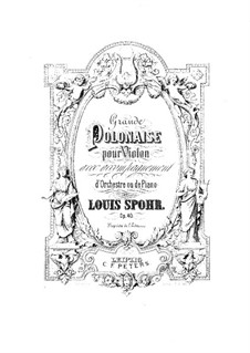 Grand Polonaise, for Violin and Piano, Op.40: parte do violino by Louis Spohr