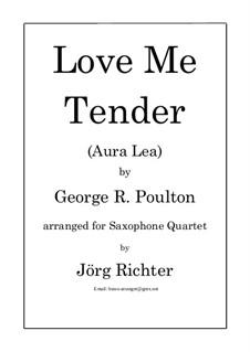 Aura Lee: para quarteto de saxofone by George R. Poulton