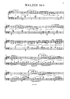 Waltz No.6 in F Sharp Minor: Para Piano by Mily Balakirev