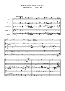 Three Quintets for Winds: Quintet No.1 by Giuseppe Maria Cambini