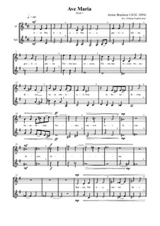 Ave Maria, WAB 7: For clarinet and bass clarinet by Anton Bruckner