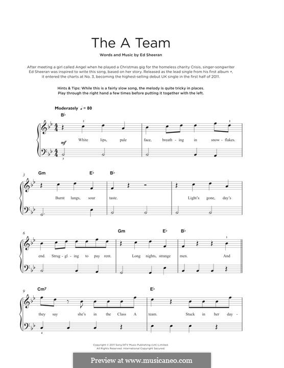 The a Team: Para Piano by Ed Sheeran