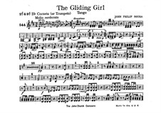 The Gliding Girl. Tango: Cornets in B II, III (or Trumpets) part by John Philip Sousa