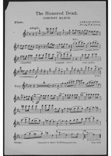 The Honored Dead. Concert March: parte flauta by John Philip Sousa