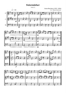 Steiermärker: For flute, clarinet and bassoon by Anton Bruckner