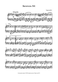 Bagatelle No.1: Bagatelle No.1 by Vitold