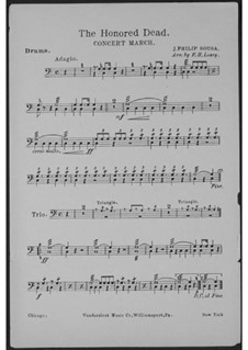 The Honored Dead. Concert March: Trecho de graves da Bateria by John Philip Sousa