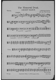 The Honored Dead. Concert March: parte viola by John Philip Sousa