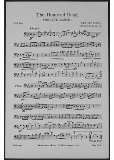 The Honored Dead. Concert March: parte violoncelo by John Philip Sousa