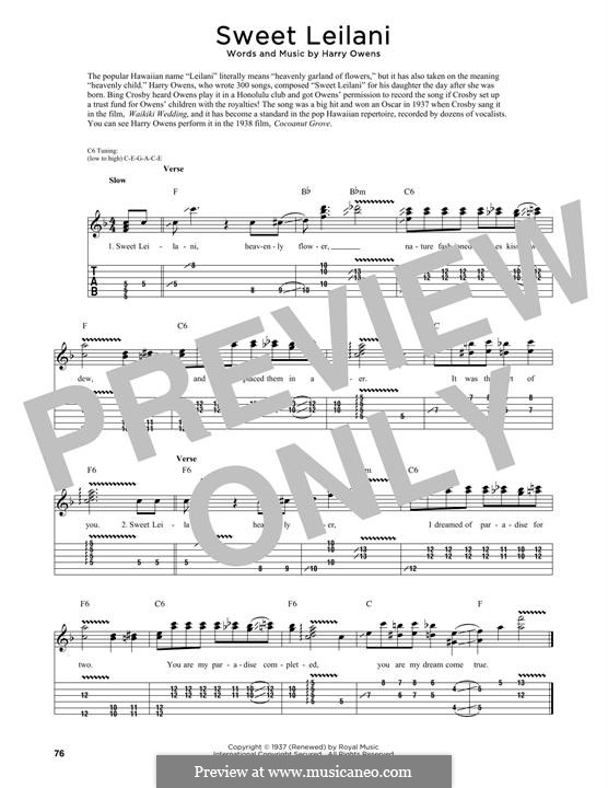 Sweet Leilani: Para Guitarra by Harry Owens