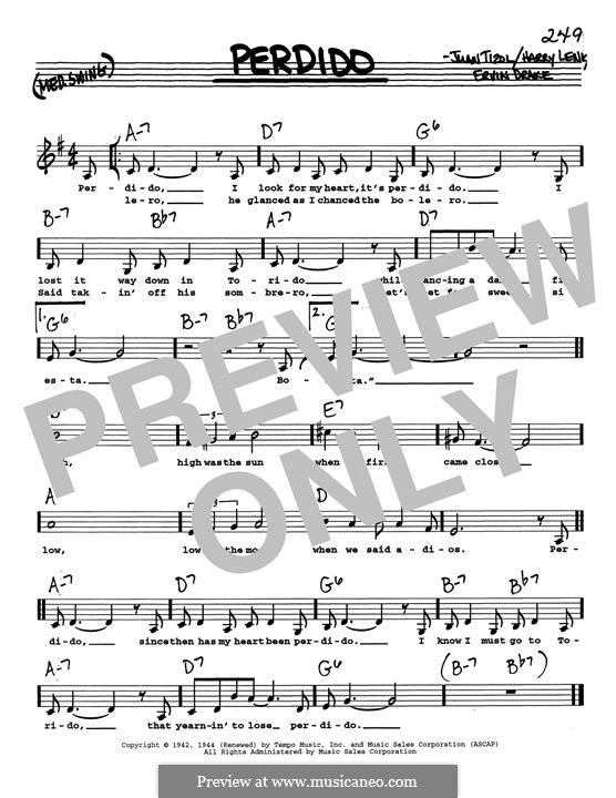 Perdido (Duke Ellington): Low Voice by Juan Tizol