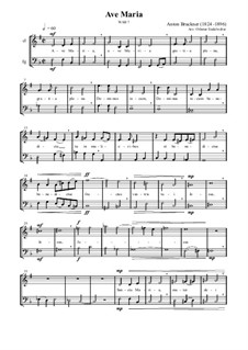 Ave Maria, WAB 7: For clarinet and bassoon by Anton Bruckner