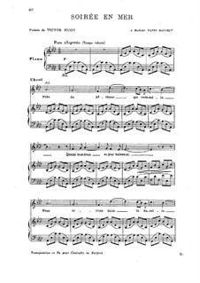 Soirée en mer: Partitura Piano-vocal by Camille Saint-Saëns