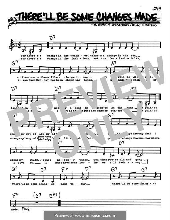 There'll Be Some Changes Made: Low Voice by W. Benton Overstreet
