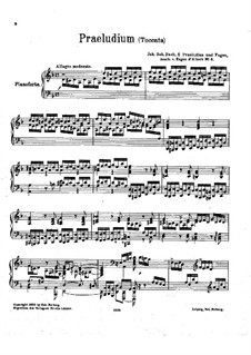 Toccata and Fugue in D Minor 'Dorian', BWV 538: Para Piano by Johann Sebastian Bach