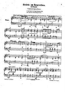 Drei charakteristische Stücke, Op.136: Nr.2 Röslein am Burgverliess by Franz Bendel