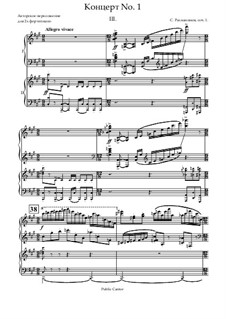 Piano Concerto No.1 in F Sharp Minor, Op.1: Movement III Arr. for 2 pianos by Sergei Rachmaninoff