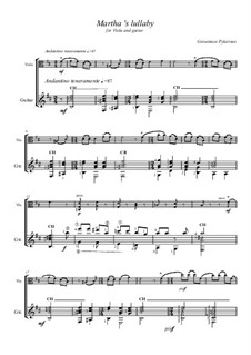 Martha's lullaby: For viola and guitar by Gerasimos Pylarinos