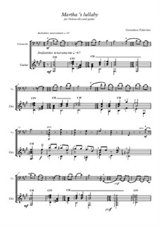 Martha's lullaby: para violoncelo e guitarra by Gerasimos Pylarinos