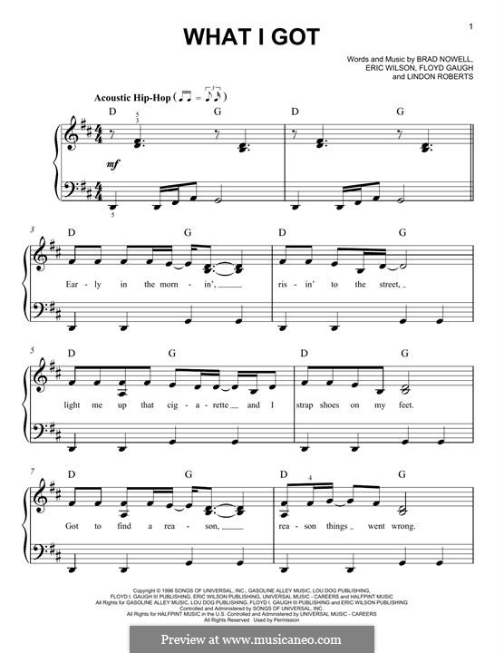What I Got (Sublime): Para Piano by Brad Nowell, Eric Wilson, Floyd Gaugh, Lindon Roberts
